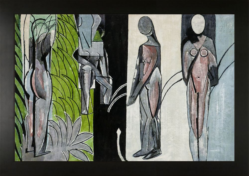 Bathers by a River Pre-Framed