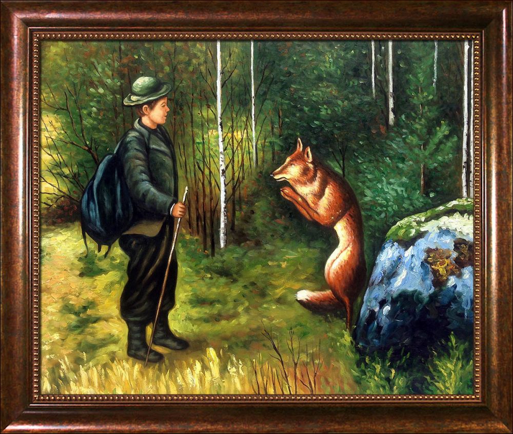 Askeladden's Adventure I Pre-Framed - Verona Cafe Frame 20"X24"