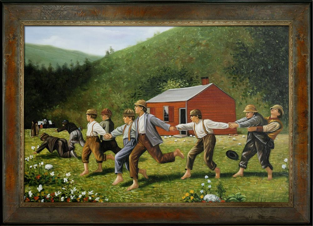 Snap the Whip Pre-Framed - Sambrosa Distressed Honey Frame 24"X36"