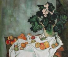 Still Life with Apples and a Pot of Primroses