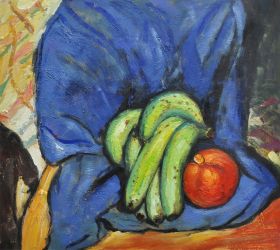 Still Life with Pomegranate and Bananas