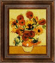 Vase with Fifteen Sunflowers Pre-Framed