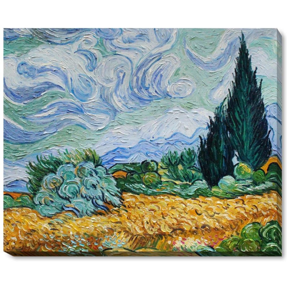 Wheat Field with Cypresses Gallery Wrap - Gallery Wrap 20"X24"