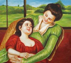 Reine Lefebre and Margo Before a Window