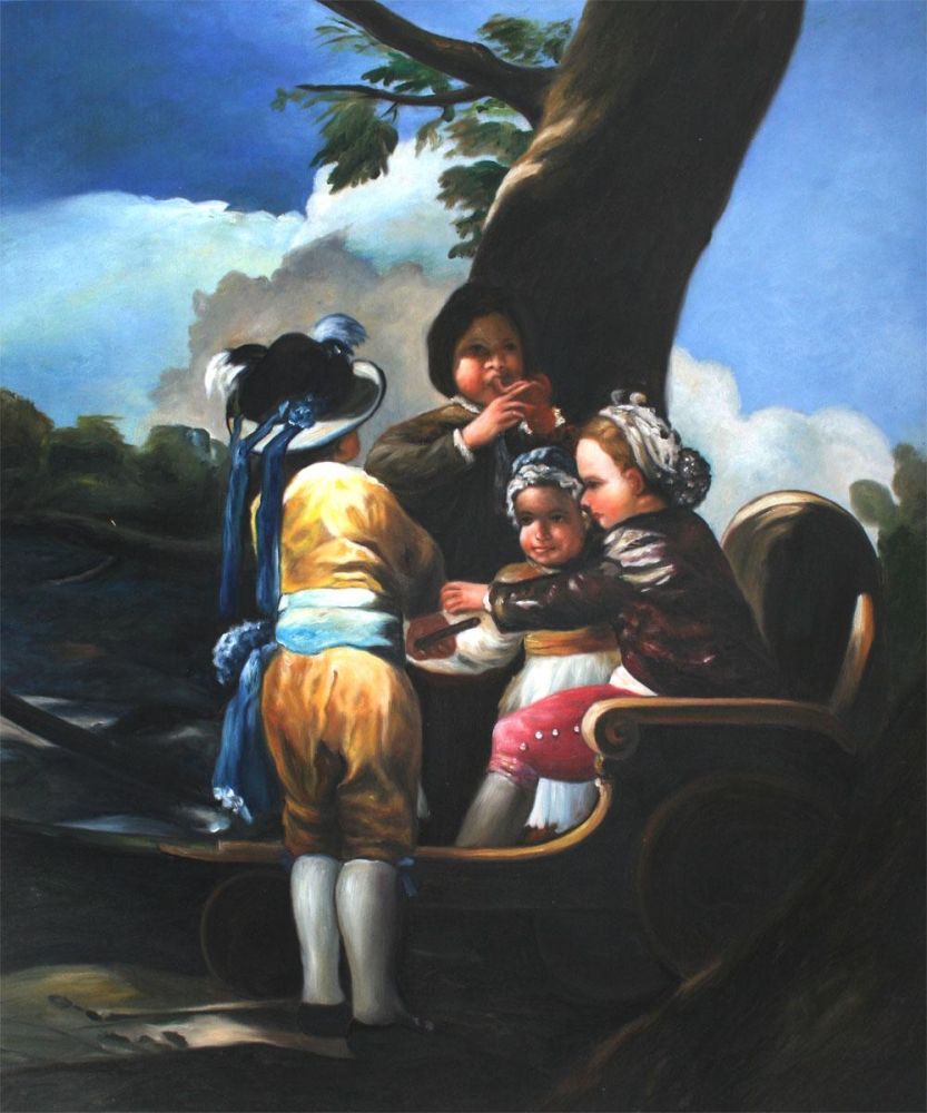 Children With A Cart