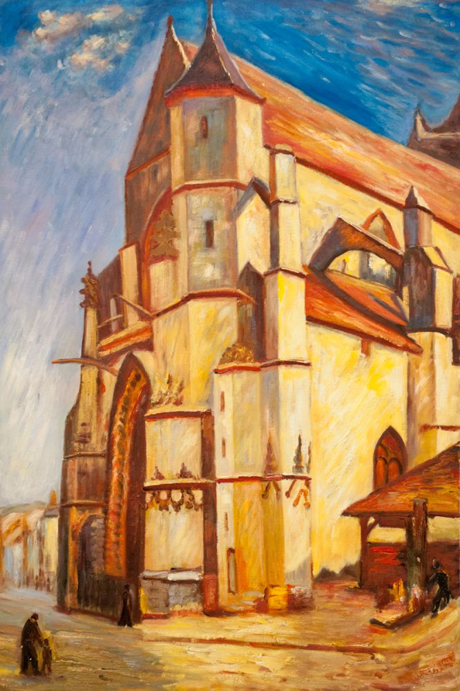 The Church at Moret in Morning Sun