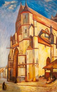 The Church at Moret in Morning Sun