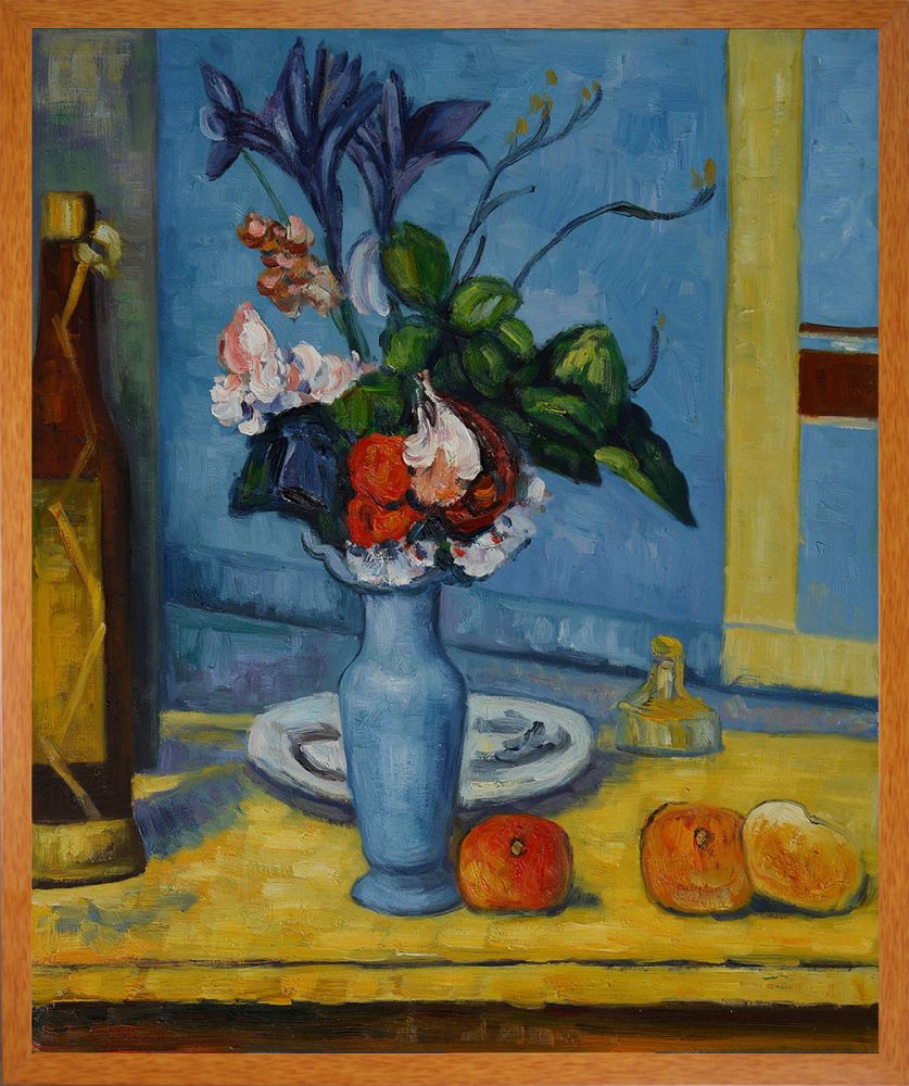 Paul Cezanne, La Vase Bleu Pre-Framed - Studio Pecan Wood Frame 20