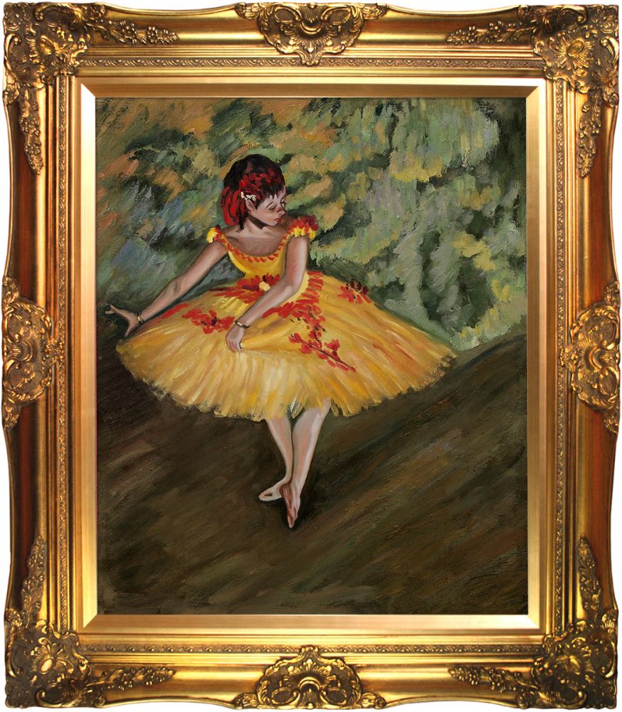 Dancer Making Points Pre-Framed - Victorian Gold Frame 20"X24"