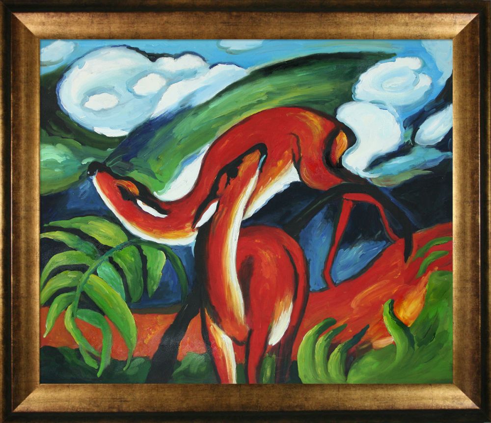 The Red Deer Pre-Framed - Athenian Gold Frame 20"X24"