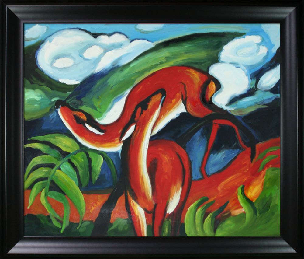 The Red Deer Pre-Framed - Black Matte Frame 20"X24"