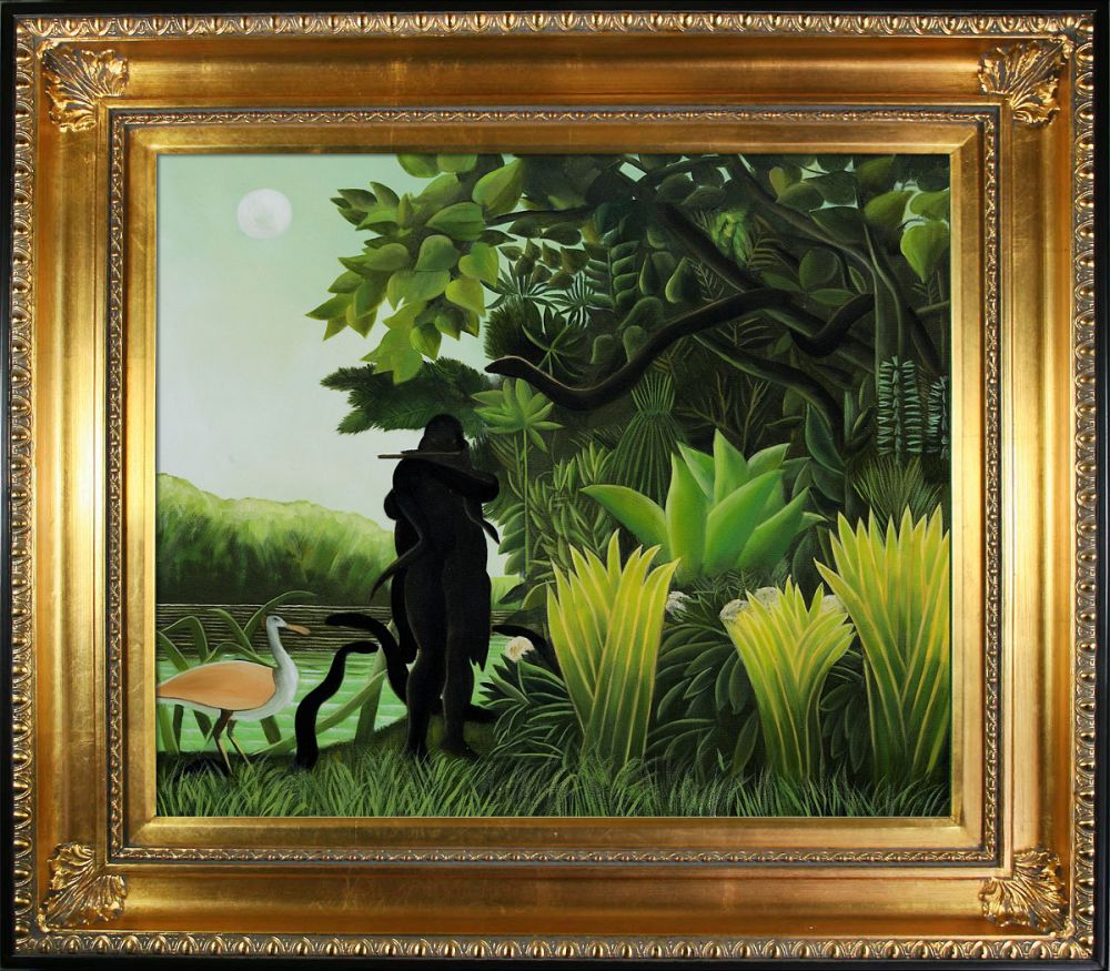 Snake Charmer Pre-Framed - Regency Gold Frame 20"X24"