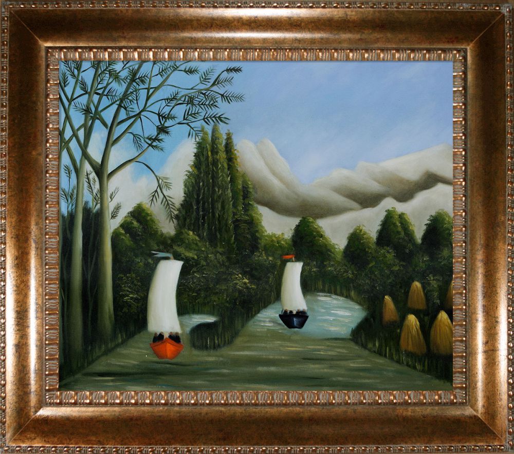 Banks of the Oise Pre-Framed - El Dorado Gold Frame 20"X24"