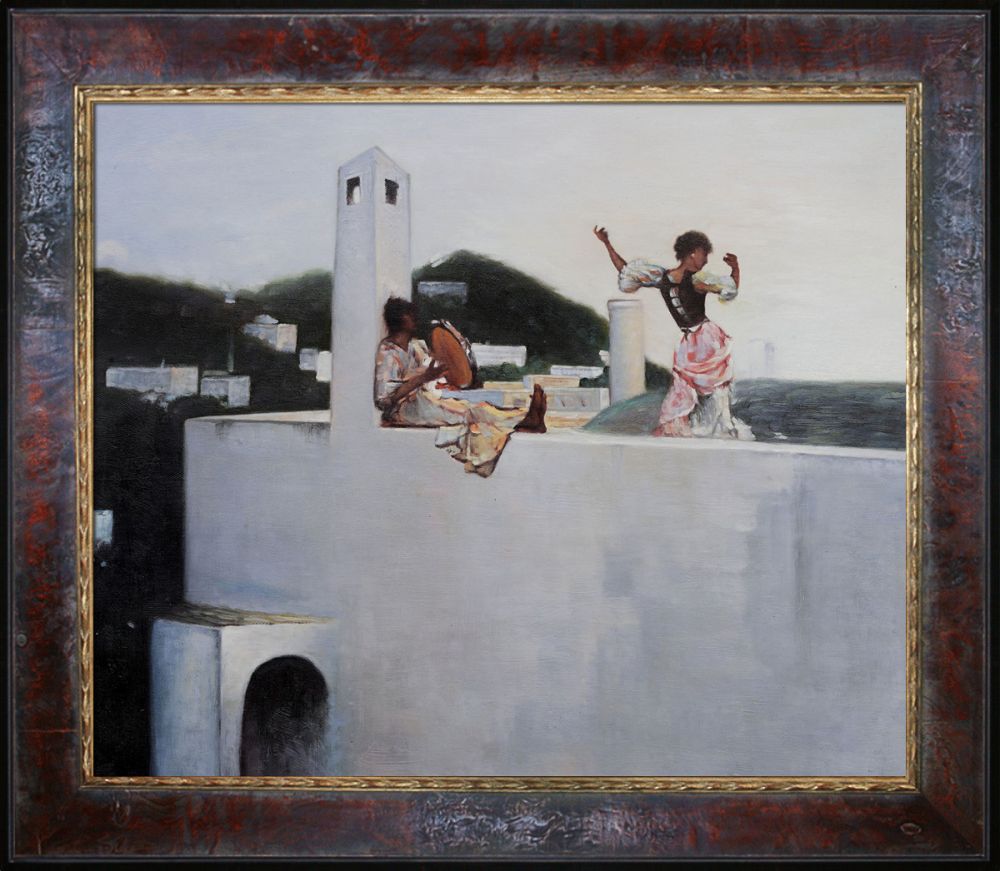 Rosina Capri Pre-Framed - Sambrosa Distressed Cherry Frame 20"X24"