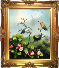 Ruby Throated Hummingbird Pre-Framed
