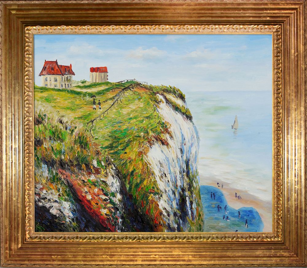 Cliff at Dieppe Pre-Framed - Vienna Gold Leaf Frame 20"X24"