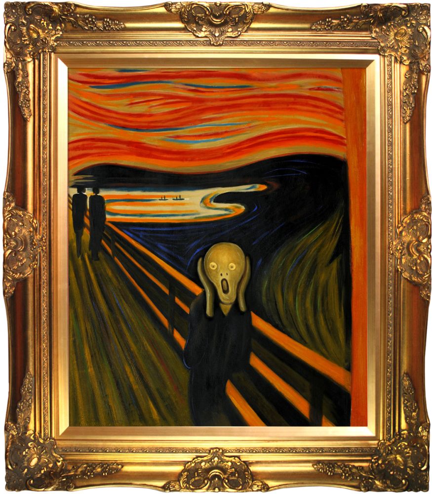 The Scream Pre-Framed - Victorian Gold Frame 20"X24"