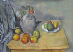 Pitchet et Fruits sur une Table