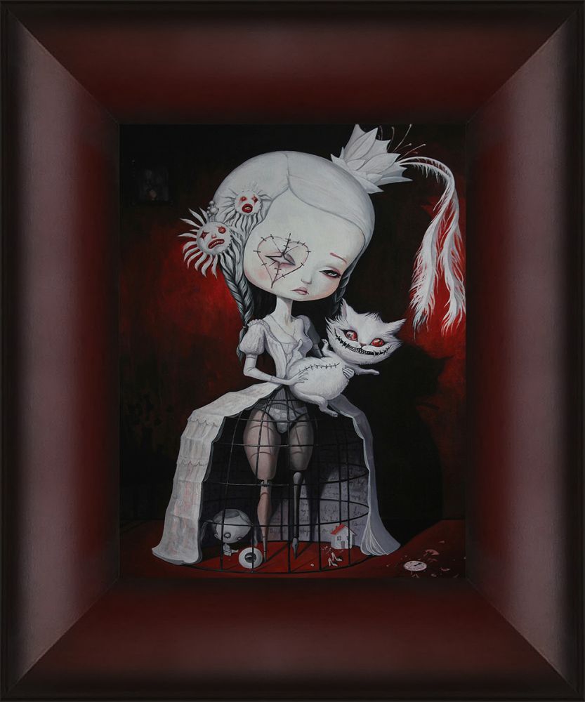 I am Just a Prison for The Good Old Days by Adrian Borda Pre-Framed Canvas Print - Oxblood Scoop 8