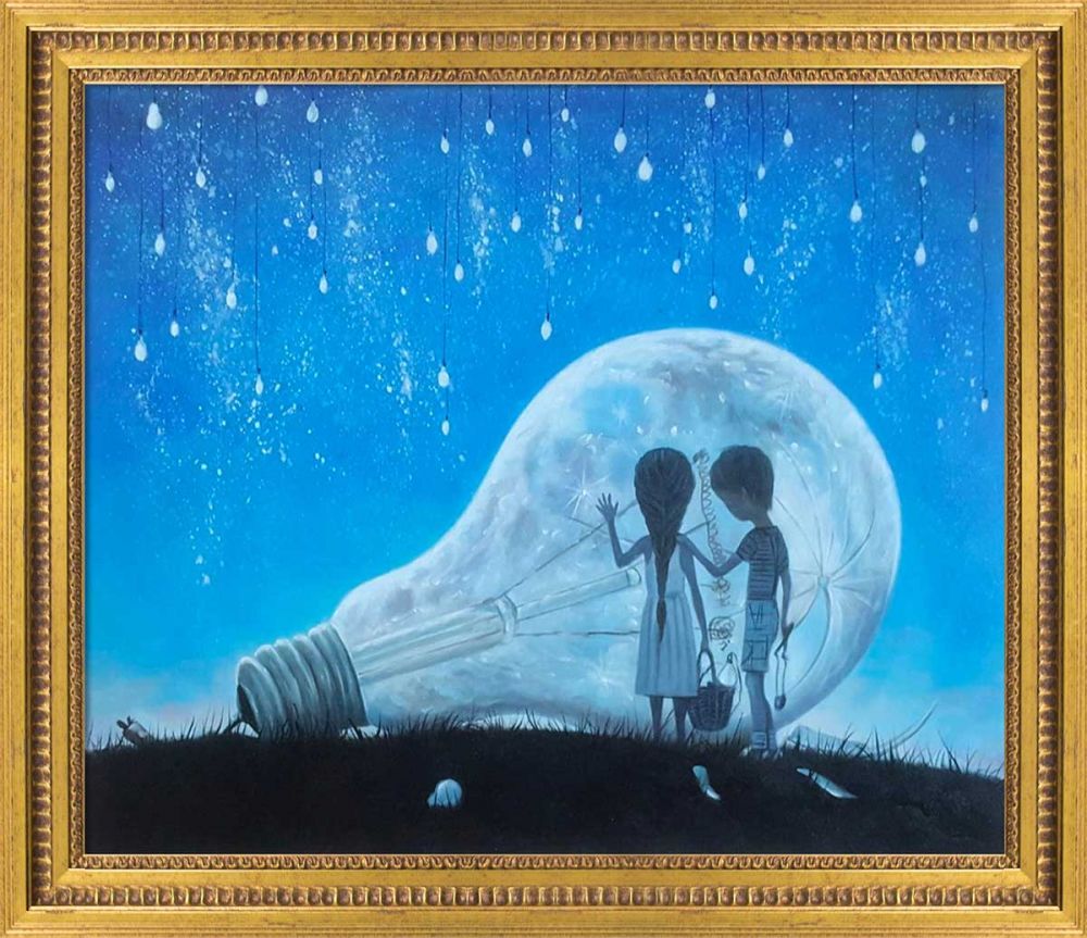 The Night We Broke The Moon Reproduction Pre-Framed - Versailles Gold Queen Frame 20" X 24"