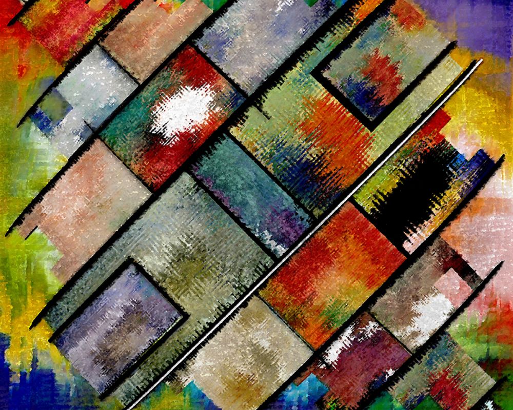 Abstract Composition in Diagonal Shapes