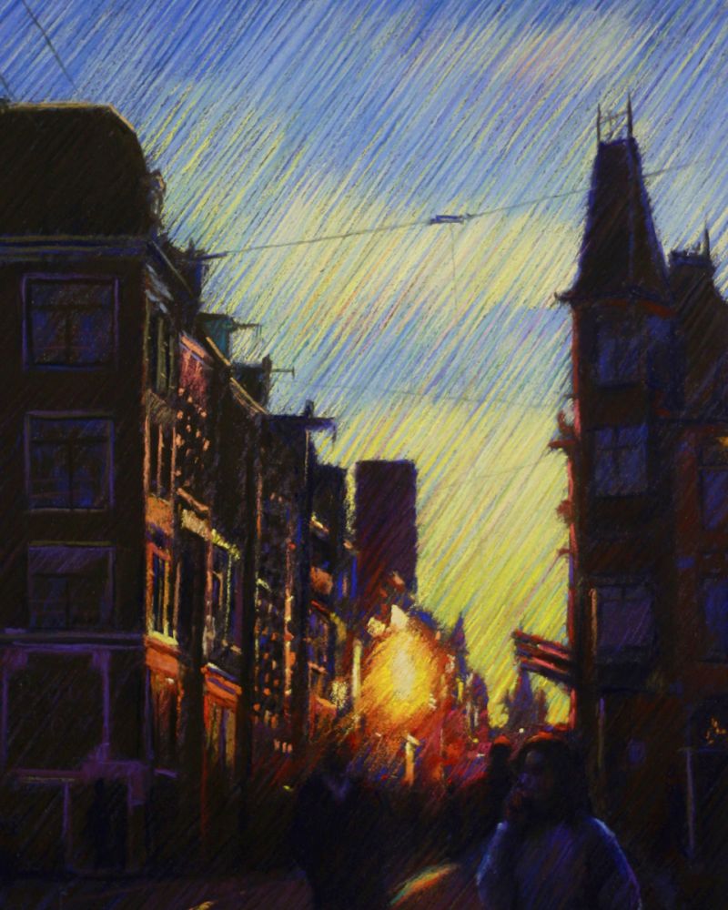 Impression Of An Amsterdam Sunset