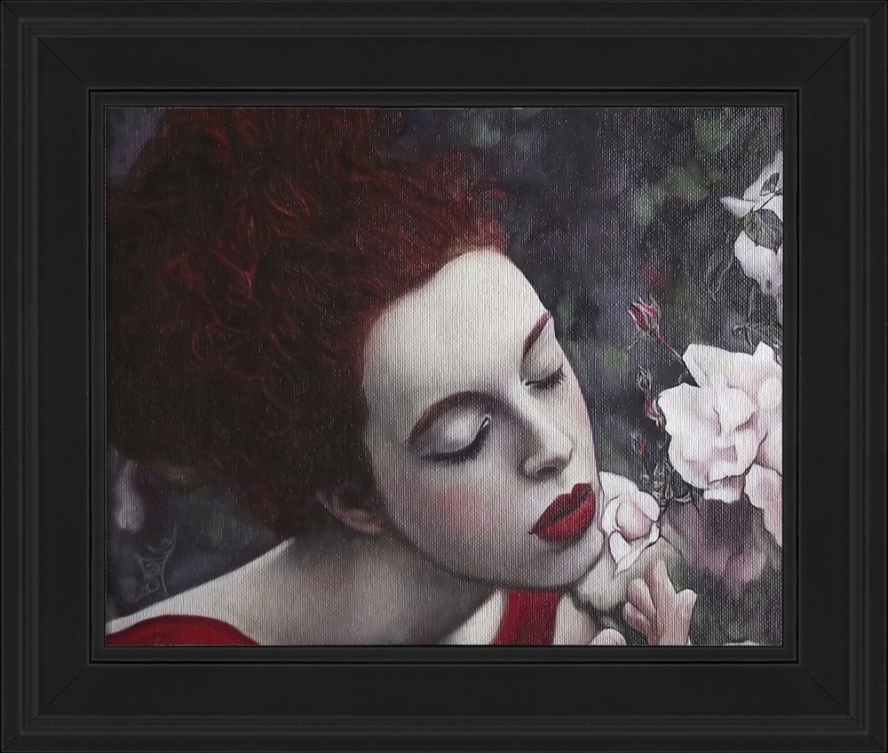 Perfume of White Roses Pre-framed - Black Gallery