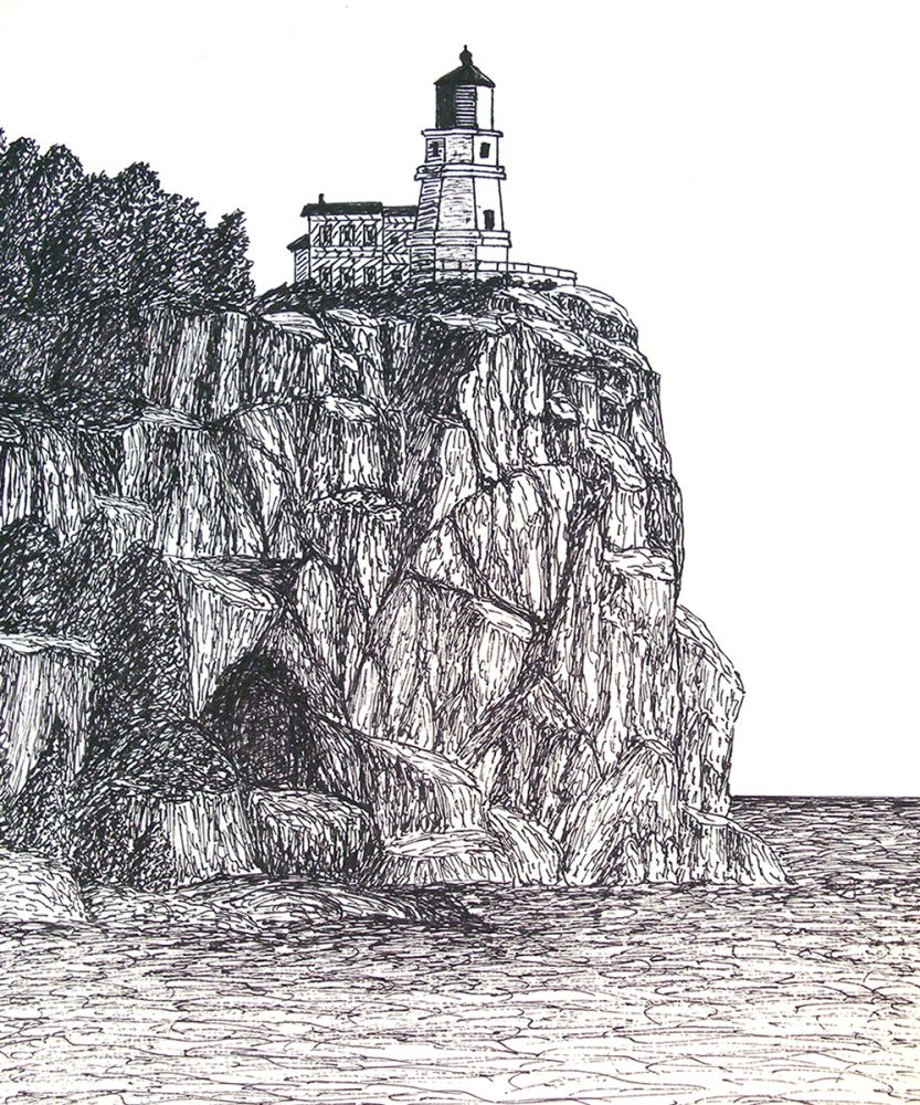 Split Rock Lighthouse Drawing