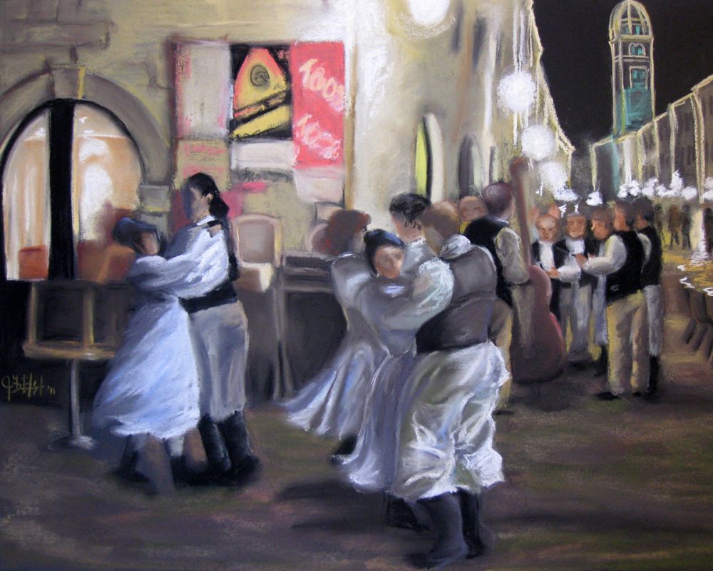 Village Dance by Night