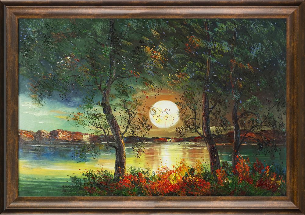 Moon Reproduction Pre-Framed - Modena Vintage 24" X 36"