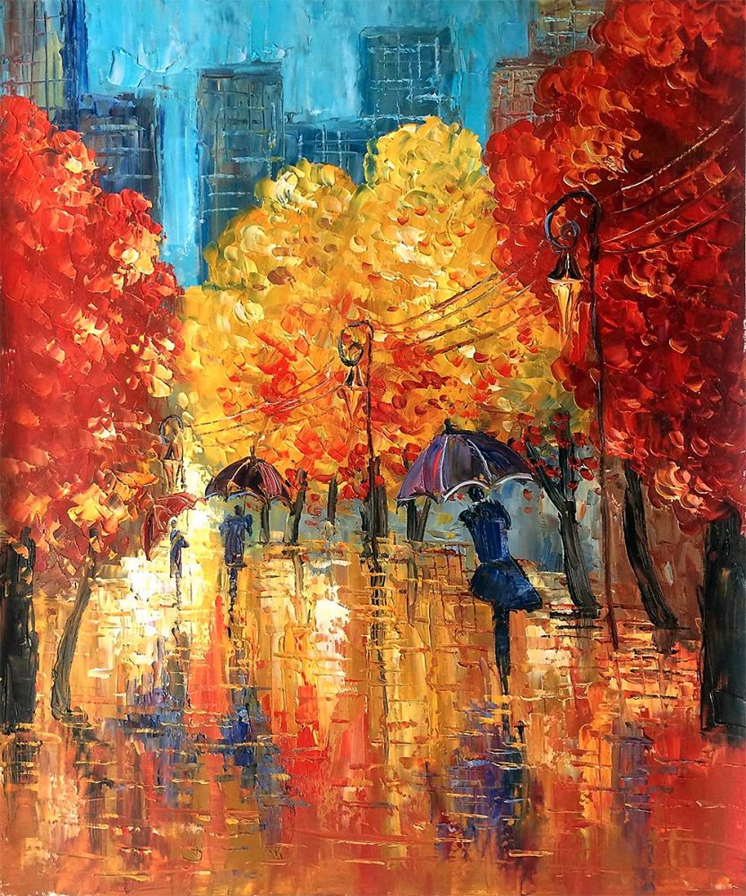 Autumn (Umbrellas) Reproduction