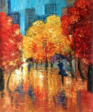 Autumn (Umbrellas) Reproduction