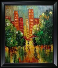Rain, In The City Reproduction Pre-Framed