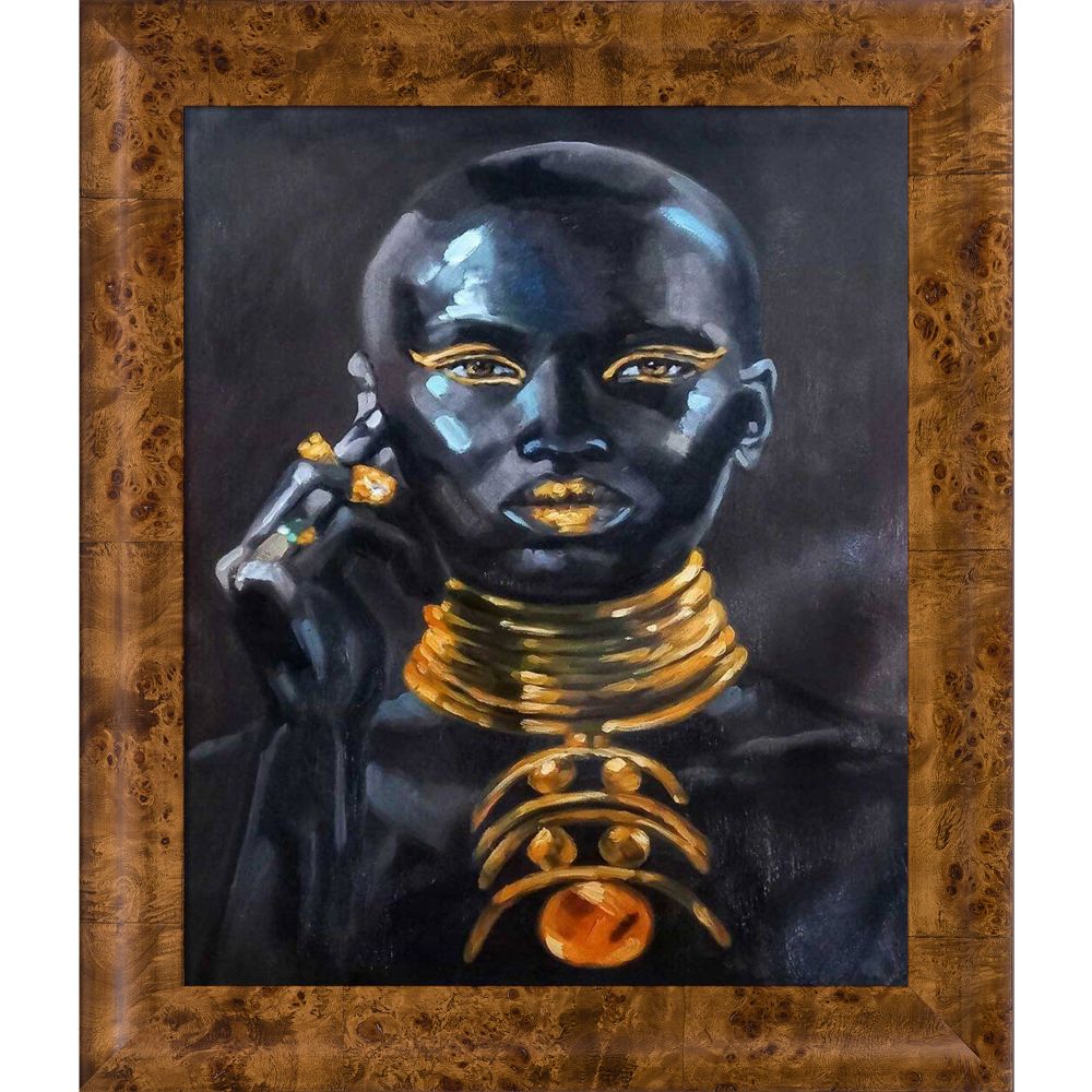 In Gold Reproduction Pre-framed - Havana Burl Frame 20" X 24"