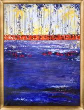 Lavender Turmoil Reproduction Pre-Framed