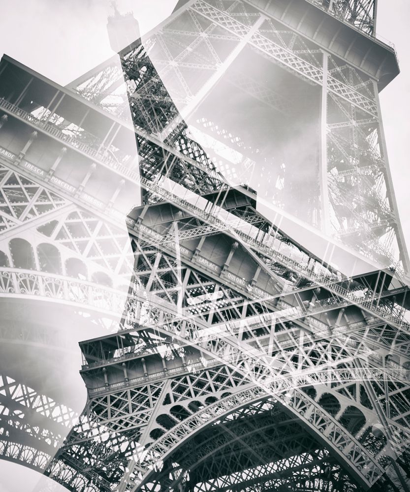 Eiffel Tower Double Exposure