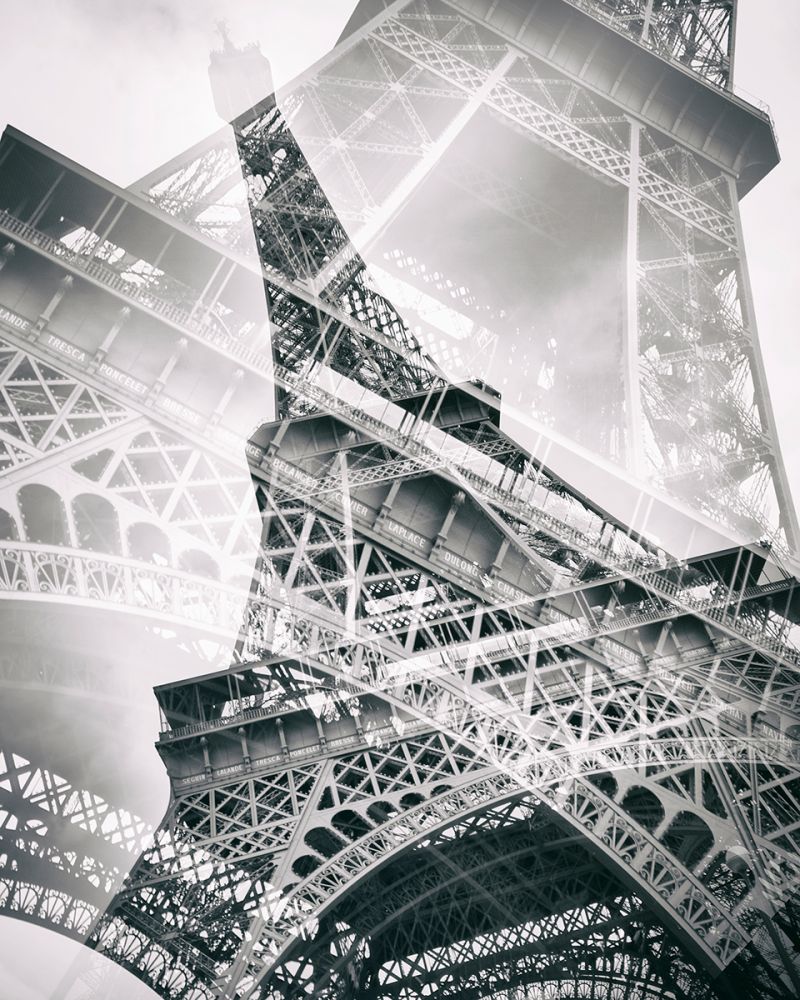 Eiffel Tower Double Exposure