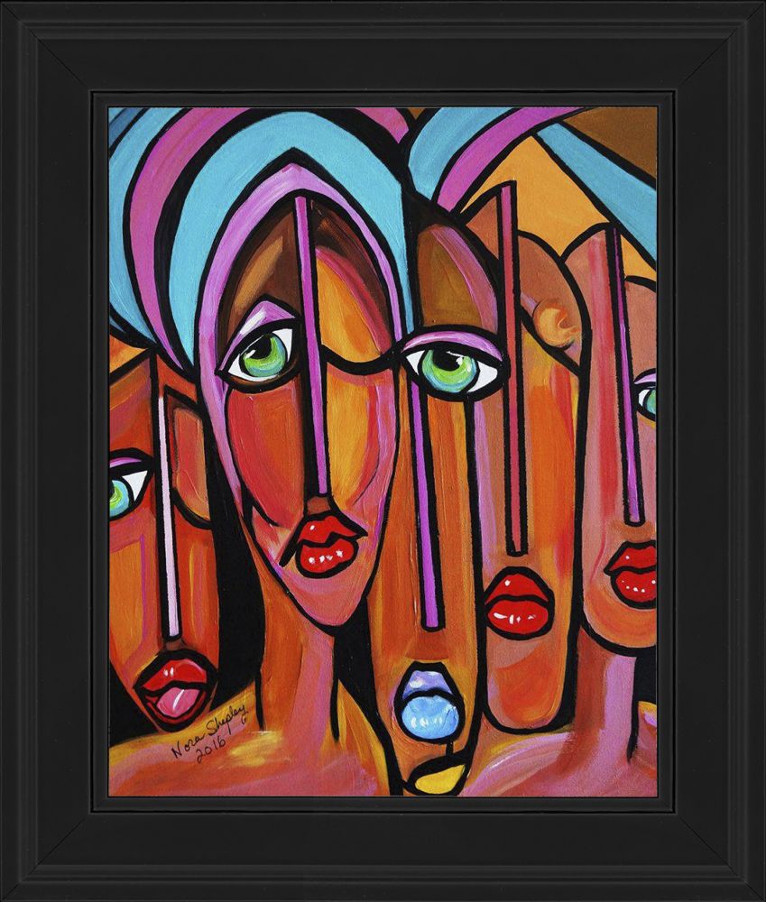 Picasso by Nora, Four Eyes Pre-framed - Black Gallery