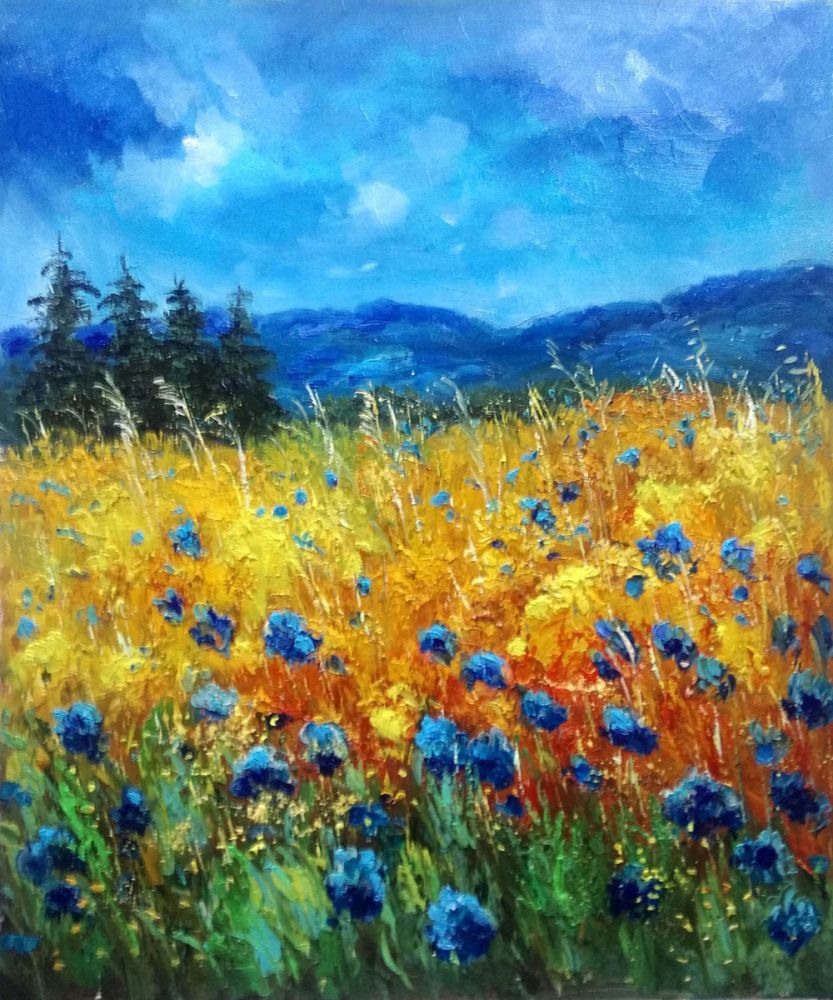 Cornflowers 45 Reproduction