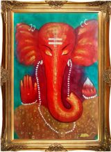 Ganesha Reproduction Pre-Framed
