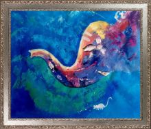 Ganesha Reproduction Pre-Framed