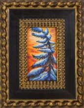 Pine Tree Winter Portrait Pre-Framed Miniature