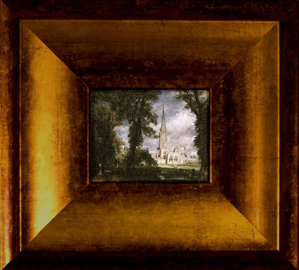 Salisbury Cathedral from the Bishop's Garden Pre-Framed Miniature