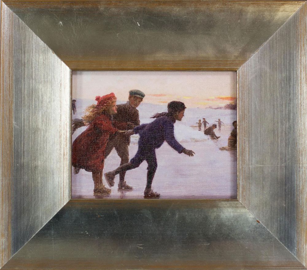 Children Skating Pre-Framed Miniature