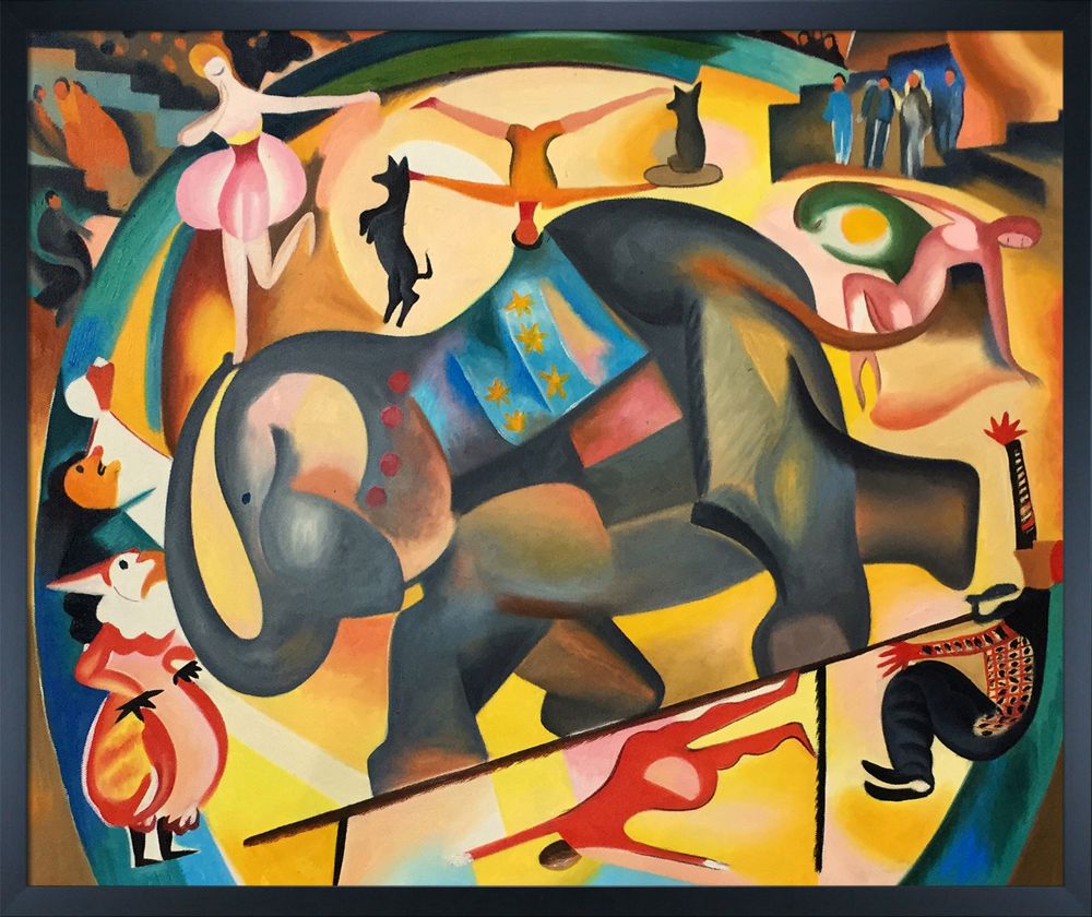 The Elephant Pre-framed - Studio Black Wood Frame 20"X24"