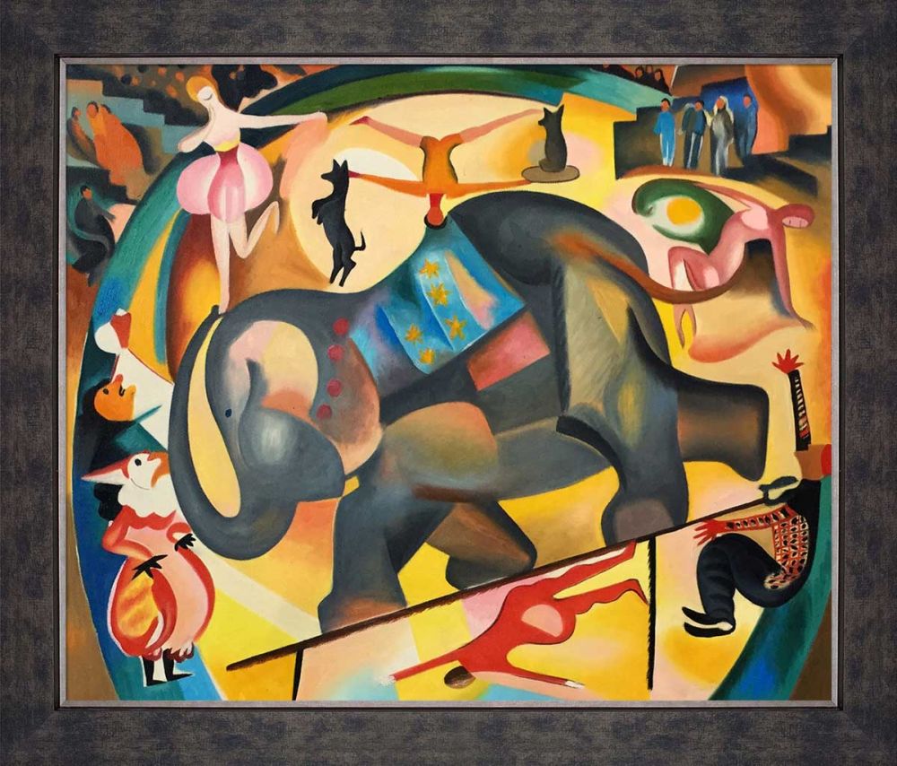 The Elephant Pre-Framed - Suede Premier Frame 20"X24"