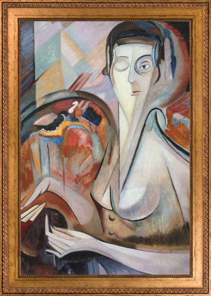 Self Portrait Pre-Framed - Versailles Gold King Frame 24" X 36"