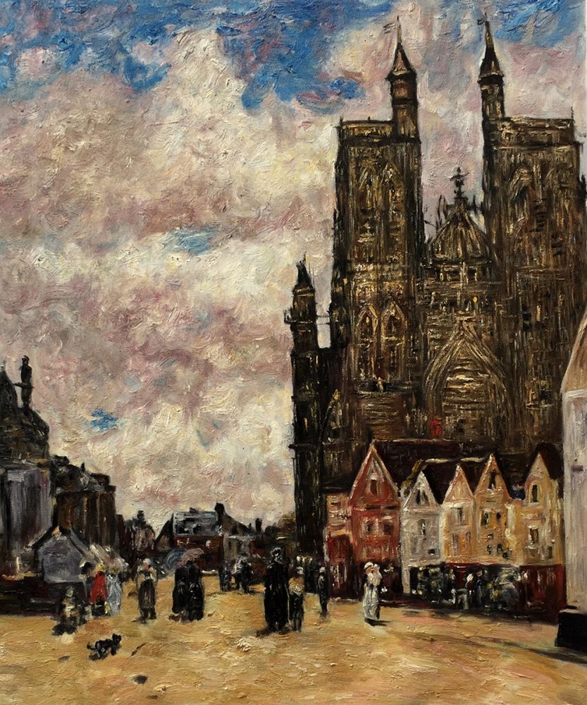  Abbeville, Street and the Church of Saint-Folfran