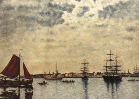 Antwerp, Boats on the River Scheldt