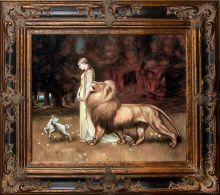 Una and the Lion Pre-Framed